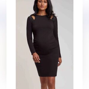 Stowaway Collection Lexi Cut Out Long Sleeve Maternity Dress‎  MEDIUM NEW!